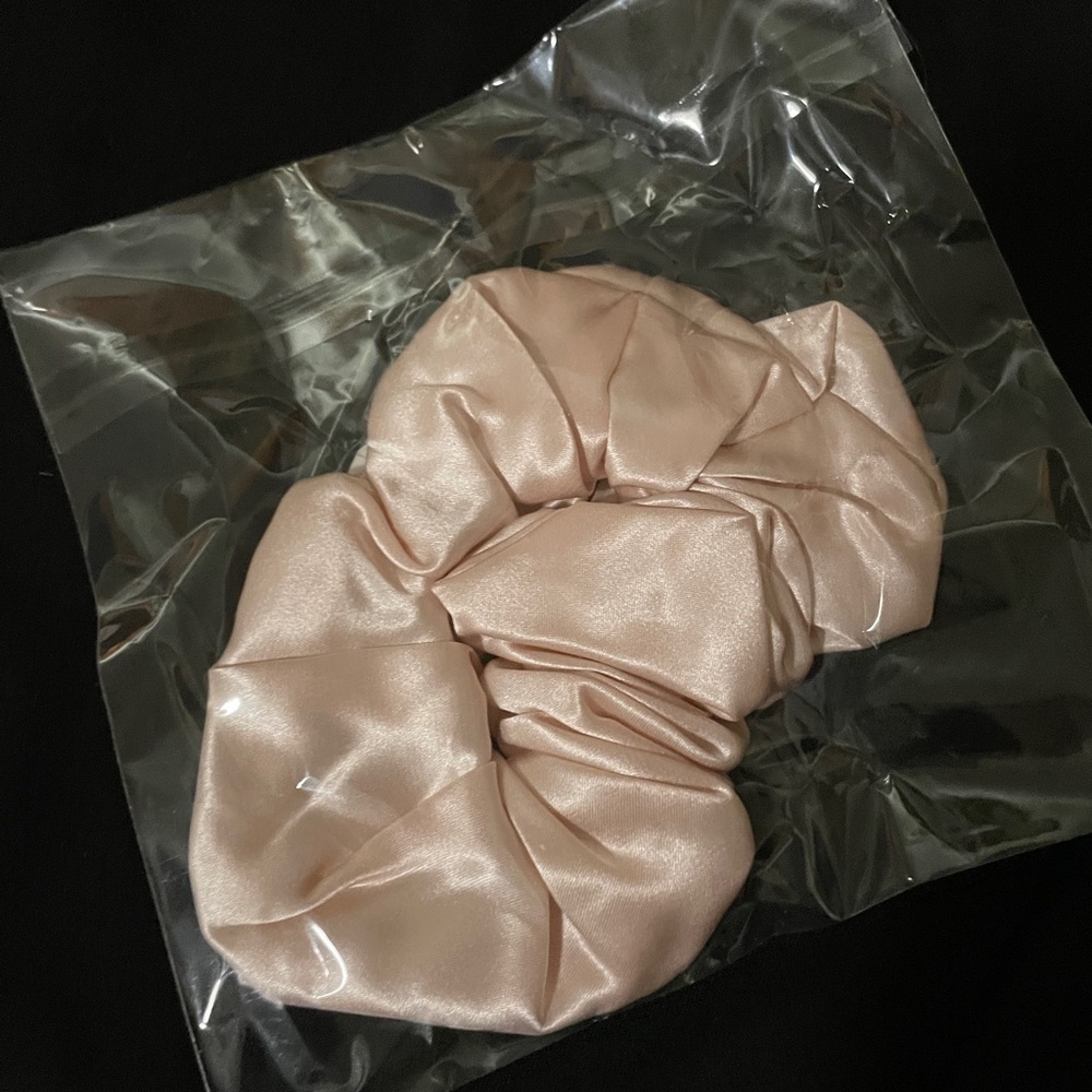 Silky Pink Scrunchie